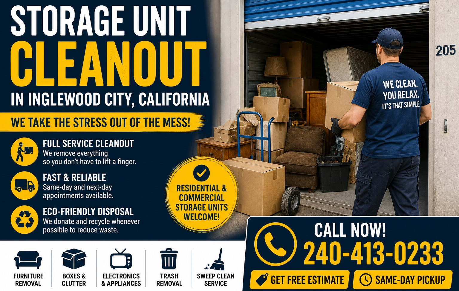 Cheap Storage Unit Cleanout in Inglewood City 1 Storage Unit Cleanout in Inglewood City