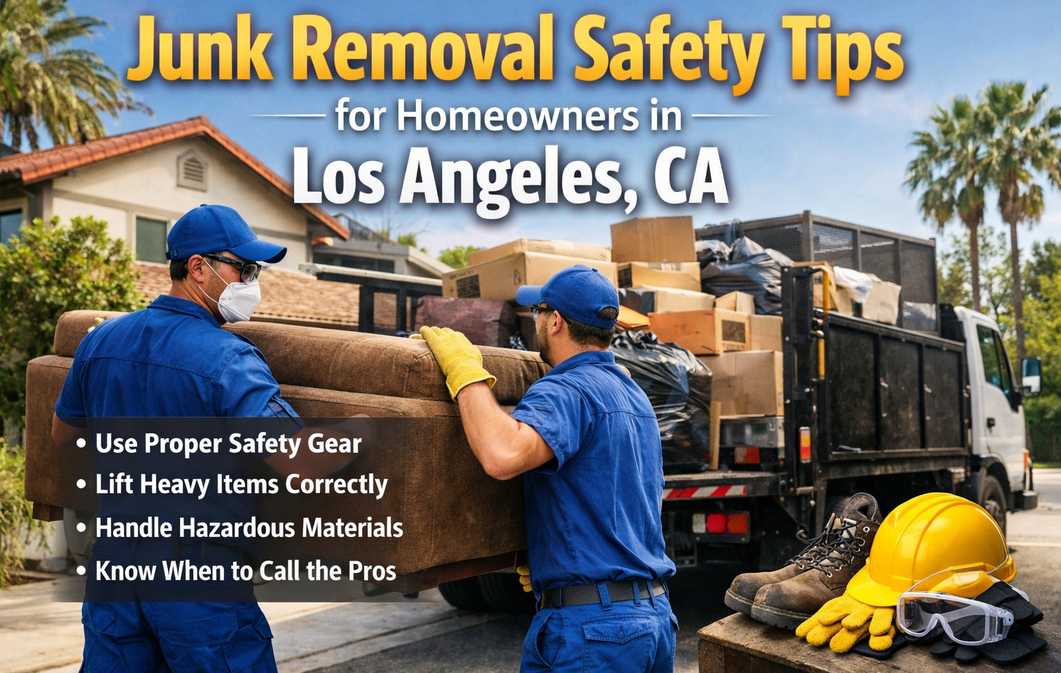 Junk Removal Safety Tips for Homeowners in Los Angeles