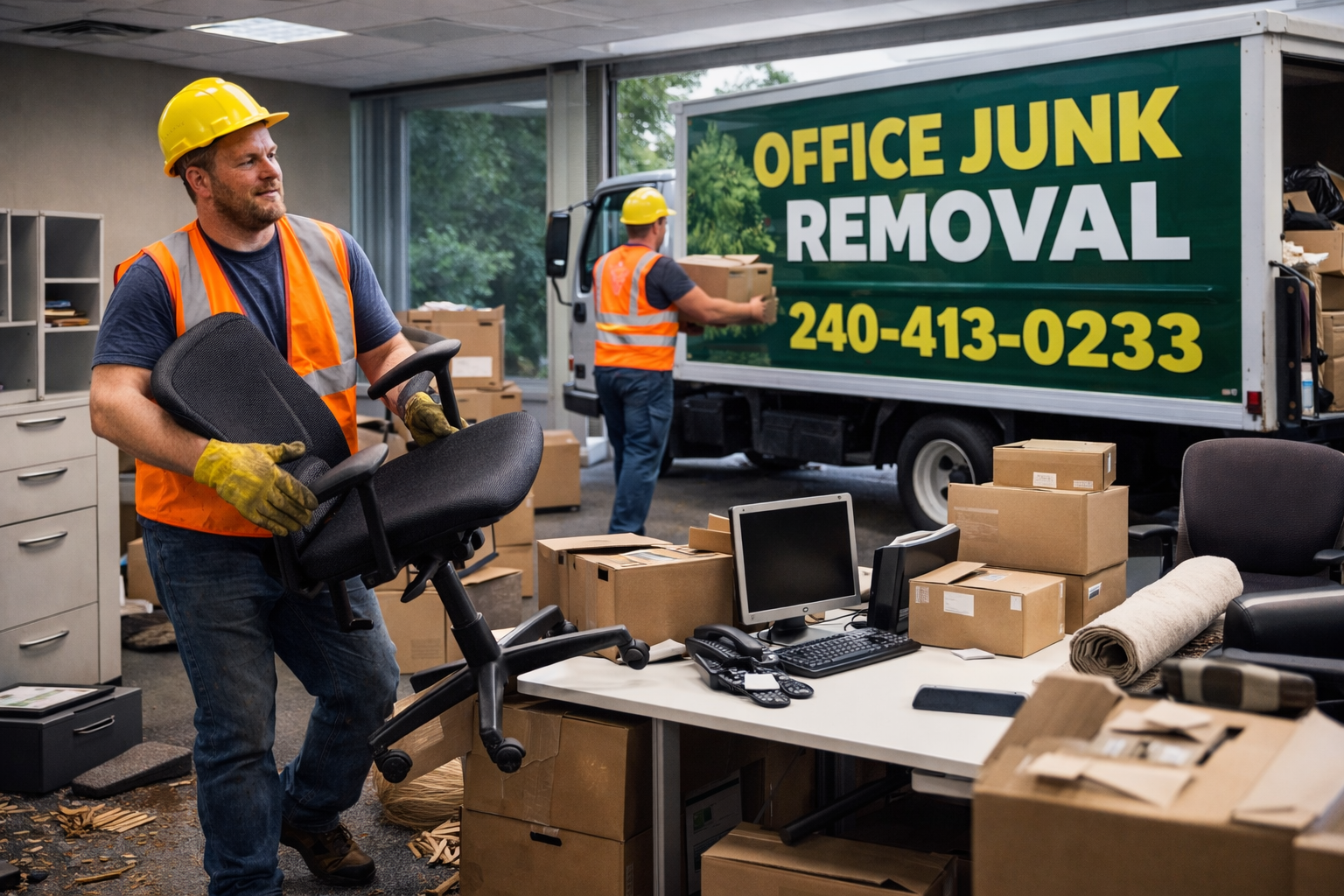Home Office Space Junk Removal Services in Los Angeles