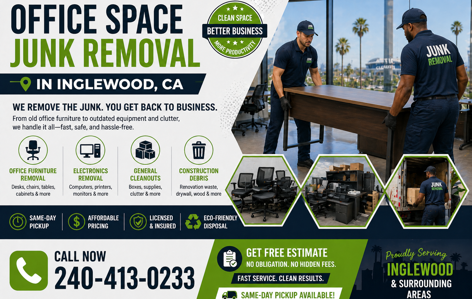 Office Space Junk Removal in Inglewood CA