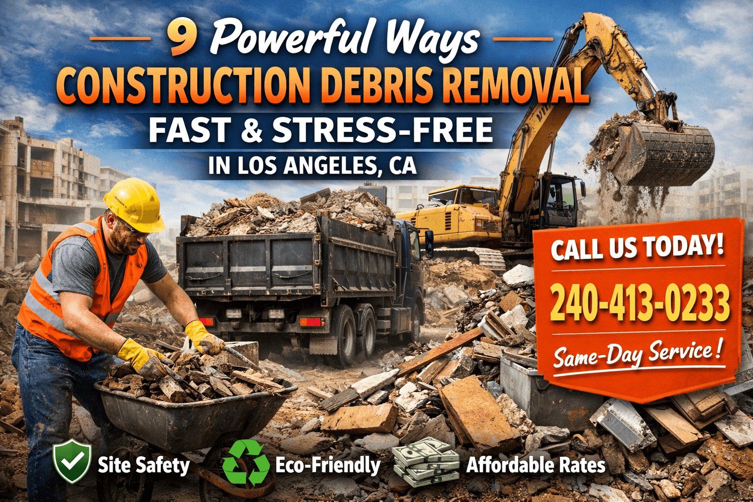 Best Construction Debris Removal Services in Los Angeles 2 Construction Debris Removal Services — Rapid Junk Pros
