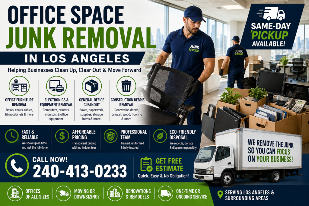 professional office space junk removal los angeles 