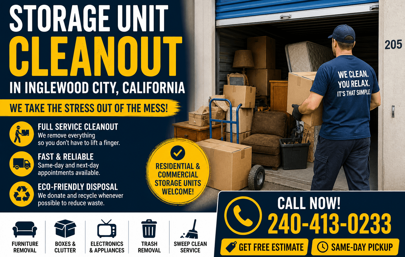 Storage Unit Cleanout in Inglewood City