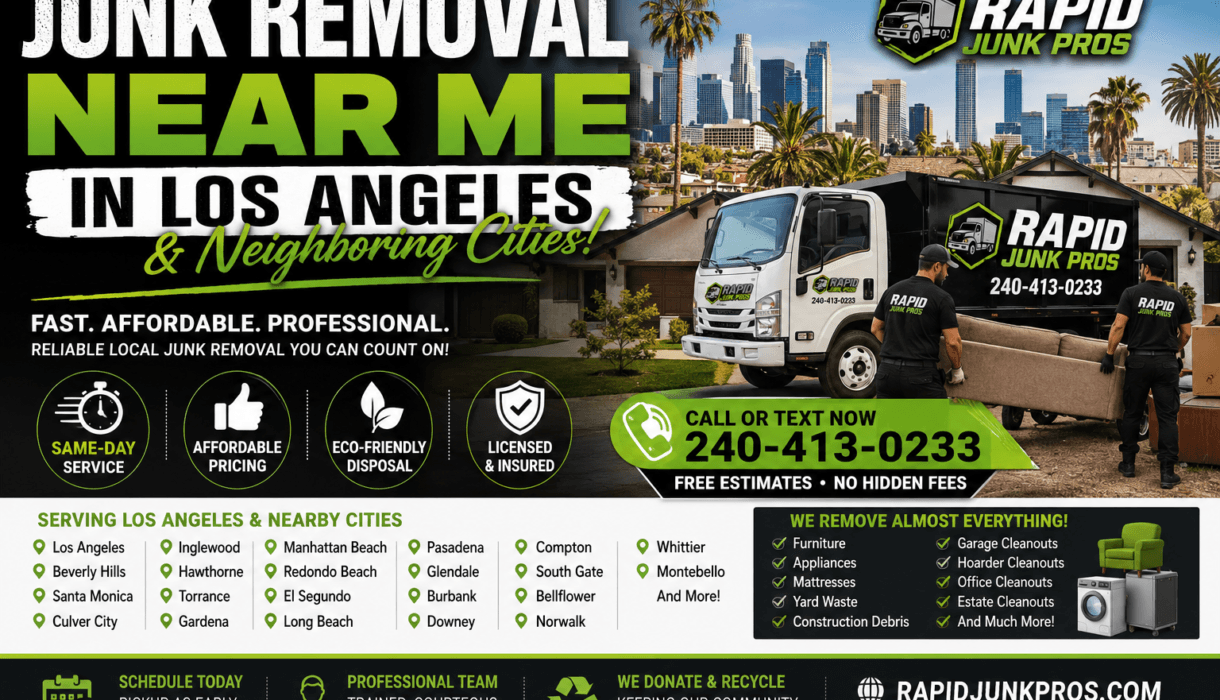 Junk Removal Near Me Long Beach | Rapid Junk Pros 1 junk removal near me Los Angeles and neighboring cities — Rapid Junk Pros